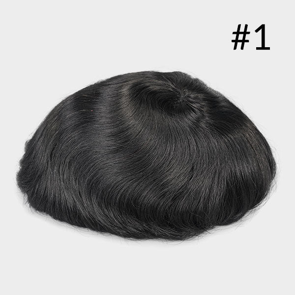 Prothèse capillaire cutanée 2¨ (5cm) sur les bords + maille française centrale