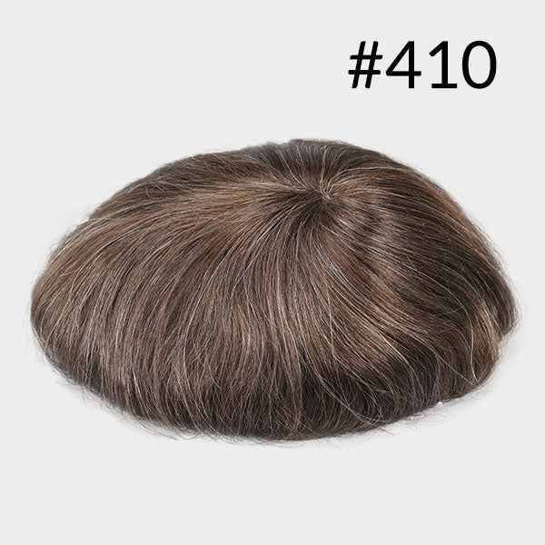 Prothèse capillaire cutanée 2¨ (5cm) sur les bords + maille française centrale